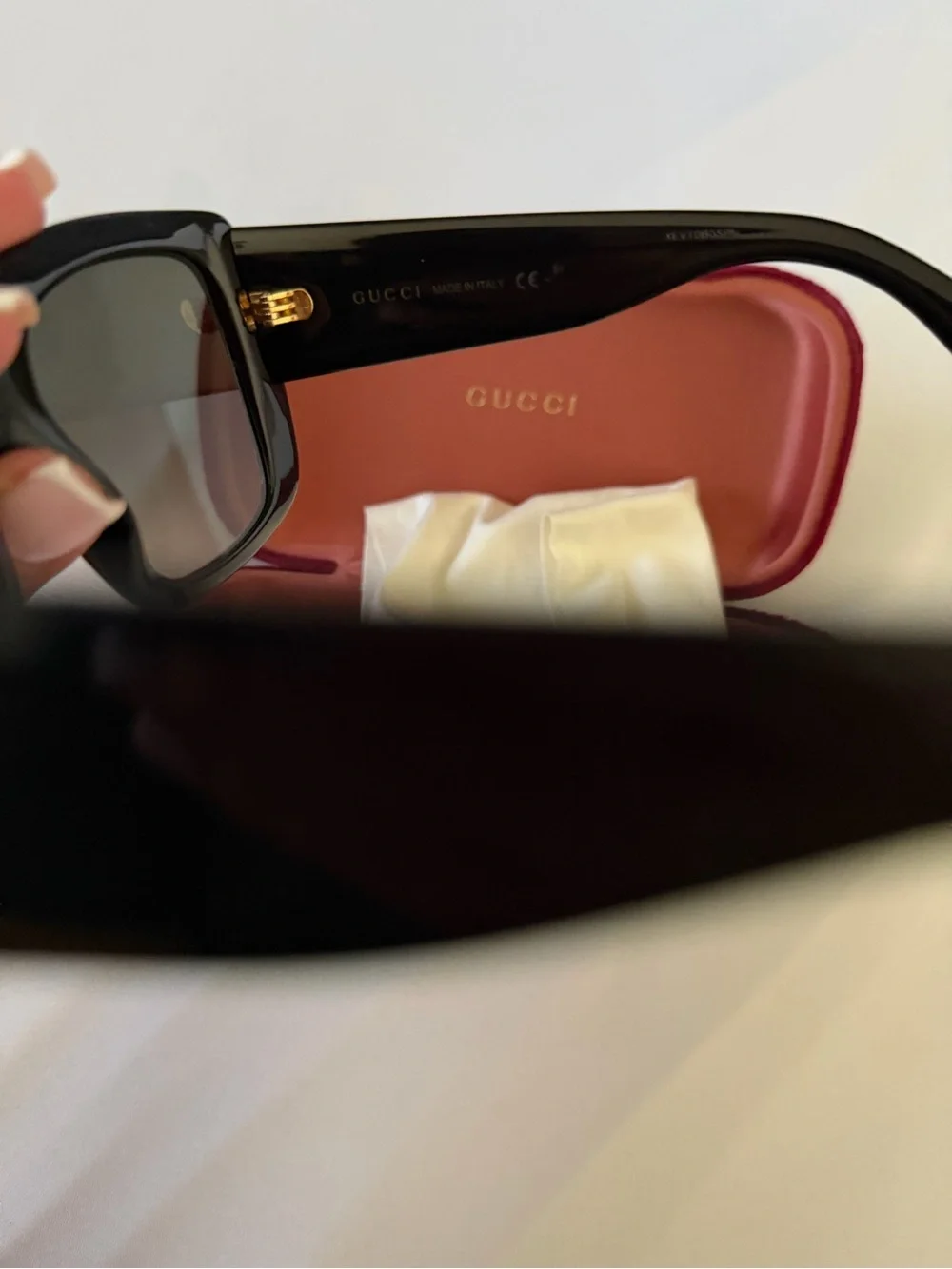 Gucci Black Oversized Square Sunglasses